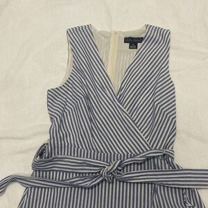 Jessica Howard Blue and White Asymmetrical Sundress